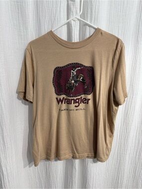 Wrangler Tee with Maroon Rodeo Graphic